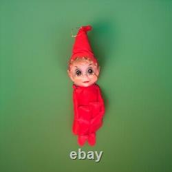 Very Rare Green Pixie Elf&Original Red KamarElf On The Shelf1968 Made In Japan