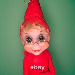 Very Rare Green Pixie Elf&Original Red KamarElf On The Shelf1968 Made In Japan