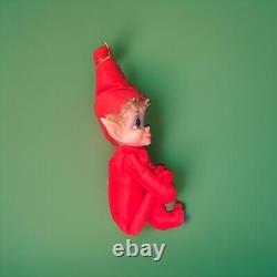 Very Rare Green Pixie Elf&Original Red KamarElf On The Shelf1968 Made In Japan