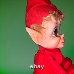 Very Rare Green Pixie Elf&Original Red KamarElf On The Shelf1968 Made In Japan