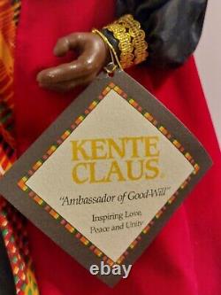 Very Rare Vintage 1999 African Kente Santa Claus 14 Ambassador Of Goodwill