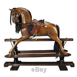 Victorian Handmade Real Solid Wood 56 Rocking Horse