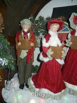 Victorian Large 18 Inch 4 Piece Deluxe Caroler Set Christmas Rare (new) R-4