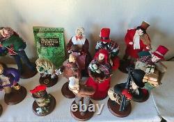 Vintage 17 PC Charles Dickens Dolls by Four Sisters Hanna Mendus Christmas Dolls
