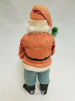 Vintage 1920's German Santa Woodcutter Paper Mache Candy Container 10.5