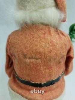 Vintage 1920's German Santa Woodcutter Paper Mache Candy Container 10.5