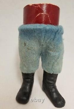 Vintage 1920's German Santa Woodcutter Paper Mache Candy Container 10.5