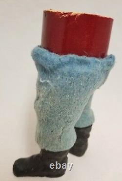Vintage 1920's German Santa Woodcutter Paper Mache Candy Container 10.5