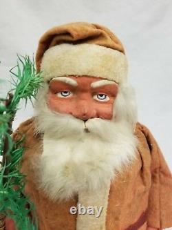 Vintage 1920's German Santa Woodcutter Paper Mache Candy Container 14