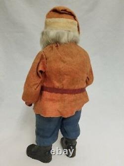 Vintage 1920's German Santa Woodcutter Paper Mache Candy Container 14
