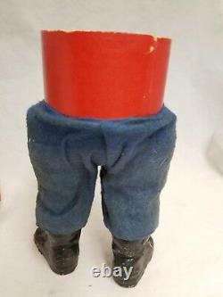 Vintage 1920's German Santa Woodcutter Paper Mache Candy Container 14