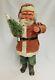 Vintage 1920's Santa Woodcutter Paper Mache Candy Container 15