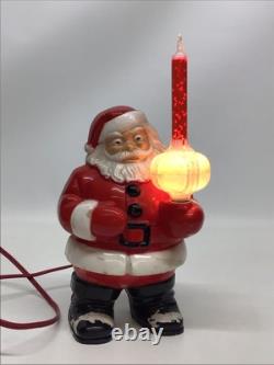 Vintage 1940's Light Up Santa Tabletop Figurine Tested Works