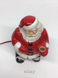 Vintage 1940's Light Up Santa Tabletop Figurine Tested Works