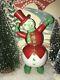 Vintage 1950's Hard Plastic Large Christmas Snowman Miller Rosbro Xmas Htf Rare