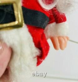 Vintage 1950's Santa Claus Rubber Face Doll Plastic Body 13