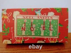 Vintage 1950s 1960s Angel NOEL Candleholders in Box Japan Figurine