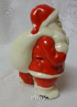 Vintage 1950s Christmas Santa Planter Decoration JAPAN Ceramic Porcelain Rare