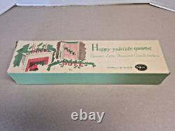 Vintage 1956 Napco NOEL Angel Candle Holders Happy Yuletide Quartet NEW