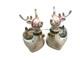 Vintage 1960 Lego Pair Of Christmas Reindeer Ceramic Candle Holders Japan