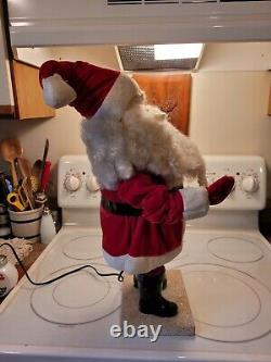 Vintage 1960s Harold Gale Electric Animated Store Display Santa Claus