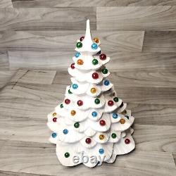 Vintage 1960s MCM Arnels White Ceramic Christmas Tree 19 RARE