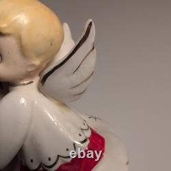 Vintage 1961 Holt Howard RARE Christmas Boy Angel Candle Holders JAPAN Kitschy