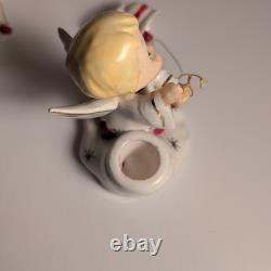 Vintage 1961 Holt Howard RARE Christmas Boy Angel Candle Holders JAPAN Kitschy
