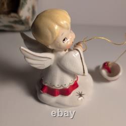 Vintage 1961 Holt Howard RARE Christmas Boy Angel Candle Holders JAPAN Kitschy