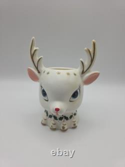 Vintage 1962 Napco Christmas Rudolph Reindeer Head Vase Planter ICX-5477