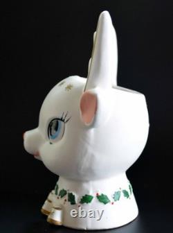 Vintage 1962 Napco Christmas Rudolph Reindeer Head Vase Planter ICX-5477