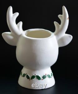 Vintage 1962 Napco Christmas Rudolph Reindeer Head Vase Planter ICX-5477