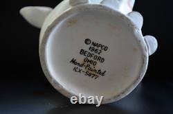 Vintage 1962 Napco Christmas Rudolph Reindeer Head Vase Planter ICX-5477