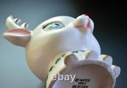 Vintage 1962 Napco Christmas Rudolph Reindeer Head Vase Planter ICX-5477