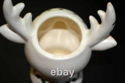 Vintage 1962 Napco Christmas Rudolph Reindeer Head Vase Planter ICX-5477