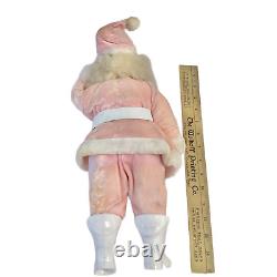 Vintage 1963 Pink Harold Gale Santa Claus Doll Christmas Holiday Shabby Romantic