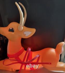 Vintage 1999Reindeer Blow Mold Grand Venture Christmas Lighted Reigns & Antlers