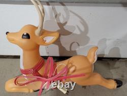 Vintage 1999Reindeer Blow Mold Grand Venture Christmas Lighted Reigns & Antlers