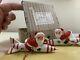 Vintage 2 Rare Shafford 1960s Santa On A Rocket Porcelain Ornaments Box Japan