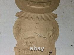 Vintage 30s/40s German Halloween Embossed Diecut 16 Pumpkin Head Woman Lady, Cat