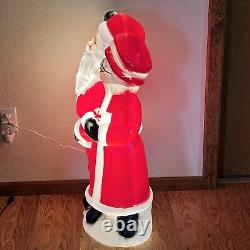 Vintage 34 SANTA & MRS CLAUS Light Up BLOW MOLD Empire 1978