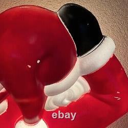 Vintage 34 SANTA & MRS CLAUS Light Up BLOW MOLD Empire 1978