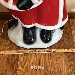 Vintage 34 SANTA & MRS CLAUS Light Up BLOW MOLD Empire 1978