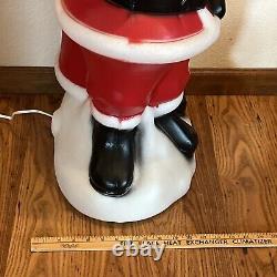 Vintage 34 SANTA & MRS CLAUS Light Up BLOW MOLD Empire 1978