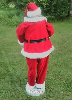 Vintage 5 Foot Tall African American Santa Claus Musical (Animated Non Working)