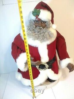 Vintage 5 Foot Tall African American Santa Claus Musical (Animated Non Working)