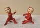Vintage 50s 60s Japan Halloween Devil Pixie Candle Stick Huggers