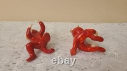 Vintage 50s 60s Japan Halloween Devil Pixie Candle Stick Huggers