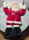 Vintage 50s Peoria Santa Claus Plush Body Rubber Face Large 44 Inch Tall