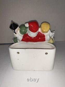 Vintage 50s THAMES Japan Christmas Centerpiece GIRL Carolers Planter Wall Pocket